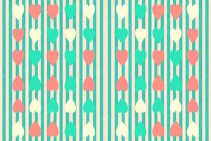 Geometric simple stripes with heart pattern bright pastel background. Abstract graphic line modern elegant minimal retro style. Design for fabric texture textile print art background wallpaper. vector