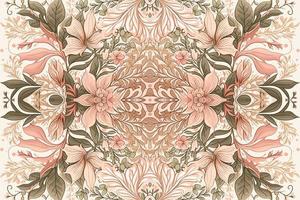 floral sin costura modelo ligero rosado tono antecedentes. resumen gráfico línea moderno elegante mínimo Clásico retro estilo. diseño para tela textura textil impresión Arte antecedentes fondo de pantalla loseta fondo. vector