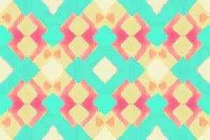 Simple ikat pattern bright background. Abstract geometric ethnic folk antique vintage retro blurred graphic line. Design for texture fabric textile print art background wallpaper tile backdrop vector. vector