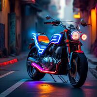 motorcycle on the street photo