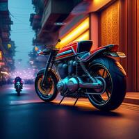 motocicleta en el calle foto
