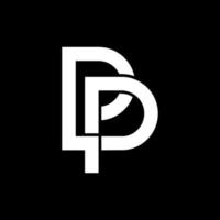 Letter pp monogram line modern logo vector