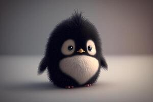 Cute and cute penguin animal created with technology photo