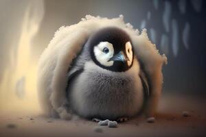 linda y linda pingüino animal creado con generativo ai tecnología foto