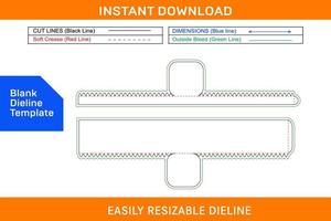 Round corner can or container with lids dieline template Blank dieline template vector