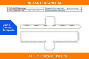 Round corner can or container with lids dieline template Blank dieline template vector