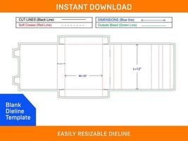 Medicine box die cut template and 3D box design Blank dieline template vector