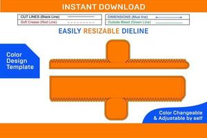 Round corner can or container with lids dieline template Color Design Template vector