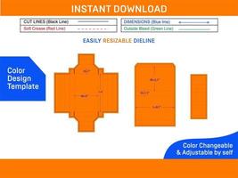 Chocolate box with divider insert drawer packaging box die cut template Color Design Template vector
