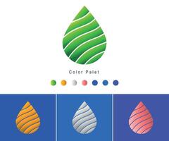 gradient emblem logo with color palette vector