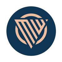 Creative simple Initial Monogram MW Logo Designs. vector