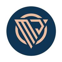 Creative simple Initial Monogram MJ Logo Designs. vector