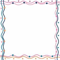 Frame or border. Modern Abstract Background. Abstract wave lines for design. Dots or circles. vector