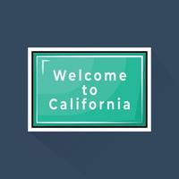 Illustration of Welcome Road Sign in Flat Design vector