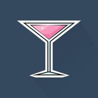 Illustration of Cocktail in Flat Design vector