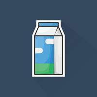 ilustración de Leche en plano diseño vector