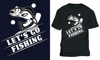 Amazing fishing t-shirt design LET S GO FISHING vector