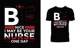 Nurse Calligraphy T Shirt Design. vector