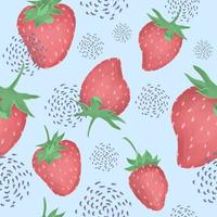 strawberry fruits seamless pattern. fruits background. vector