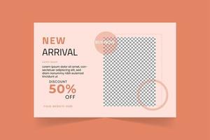 Modern Vector New Arrival Discount Template Design