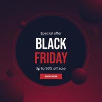 Black Friday Extra Discount Sale Flat Design and Social Media Post Template vector