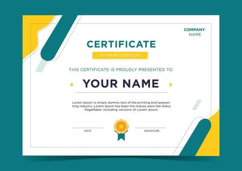 vector degradado elegante certificado modelo