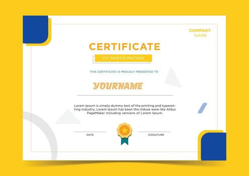 Vector Gradient Elegant Certificate Template