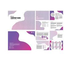 Modern editable company profile design template vector