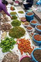 LUANG PRABANG LAOS , FEB 27 2023, Luang Prabang morning market is a wonderful place to find interesting and authentic food. photo