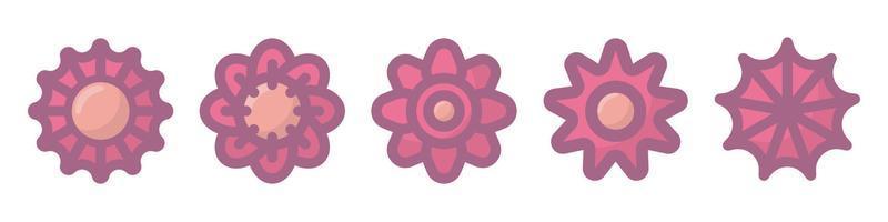 flor icono geometría forma vector Arte aislado en blanco antecedentes gratis descargar