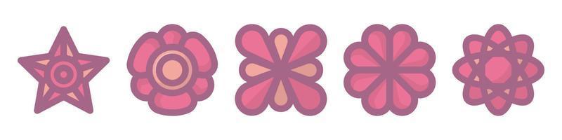 flor icono geometría forma vector Arte aislado en blanco antecedentes gratis descargar