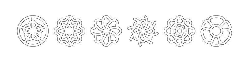 Flower icon geometry shape vector art isolated on white background free download