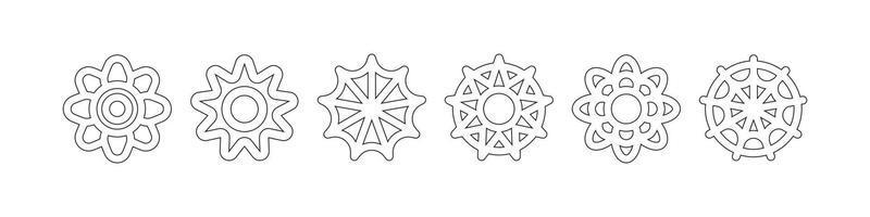 Flower icon geometry shape vector art isolated on white background free download