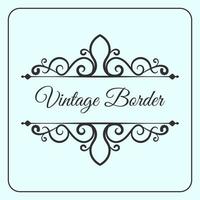 vintage frame floral, border ornament vector