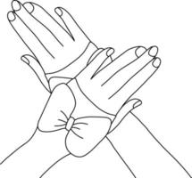 Muslimah Hand with Handsock vector