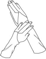 Muslimah Hand with Handsock vector