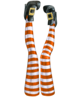 vattenfärg hand dragen halloween häxa ben png