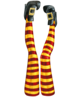 watercolor hand drawn halloween witch legs png