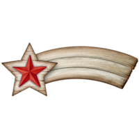 acquerello di legno cometa stella png