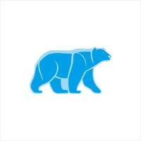 polar oso azul congelar vector logo