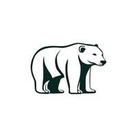 logo de vector de animal de oso polar