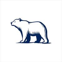 logo de vector de animal de oso polar