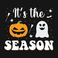 Pumpkin Boo Halloween T-shirt Design vector