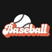 béisbol tipografía vector camiseta diseño