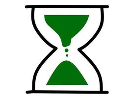 Hourglass flat icon isolated on white background element. Flat icon Vector illustration.