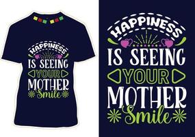 diseño de camiseta feliz día de la madre vector