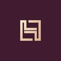 Luxury and modern Line square letter logo design vector