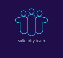 Colorful solidarity team logo. Creative teamwork logo template. vector. vector