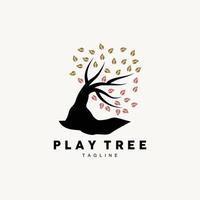 Tree Logo Design, Playground Vector, Education Tree Icon vector