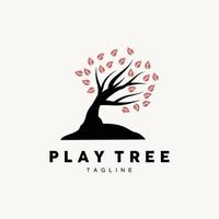 Tree Logo Design, Playground Vector, Education Tree Icon vector